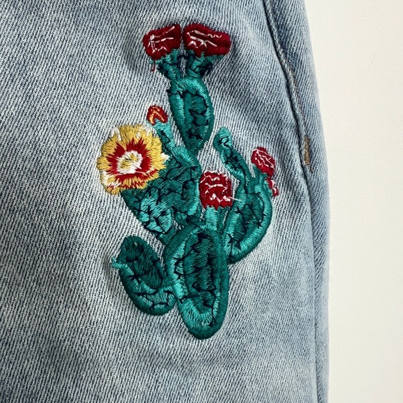 Billionaire Boys Club Distressed Embroidered Patch Skinny Jeans‎ UFO Cactus 38 - Picture 5 of 12